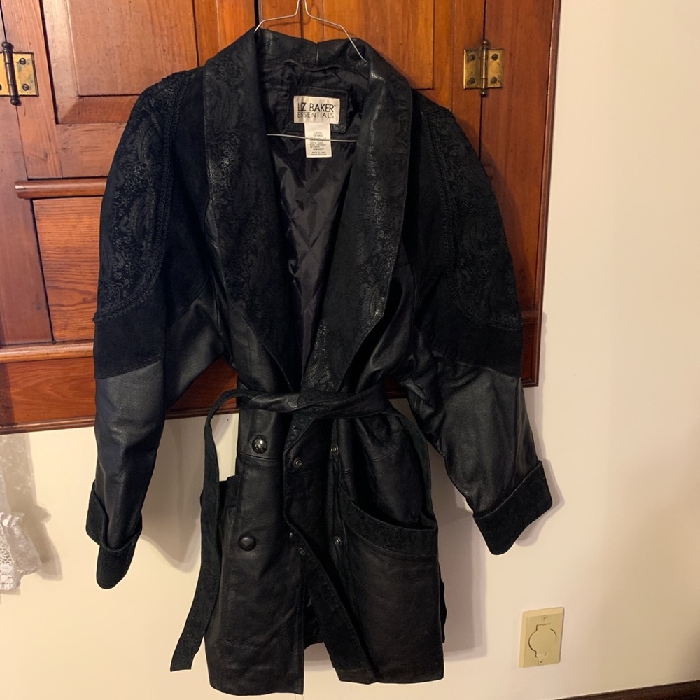 Black leather jacket
